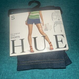 HUE The Original Jeans Shorts Denim Dark Wash Stretch Small (4-6) NEW WITH TAGS